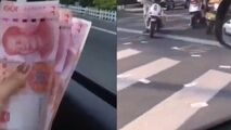 صحنه‌ای عجیب در خیابان‌های چین!