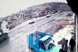نجات معجزه‌آسای راننده ال90 از مرگ حتمی