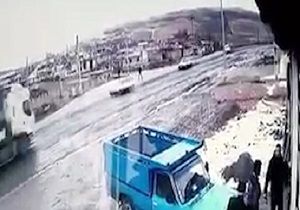 نجات معجزه‌آسای راننده ال90 از مرگ حتمی