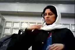 لحظه دستگیری نازنین زاغری در فرودگاه