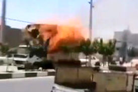 کامیونی در قم خیابان را به آتش کشید!