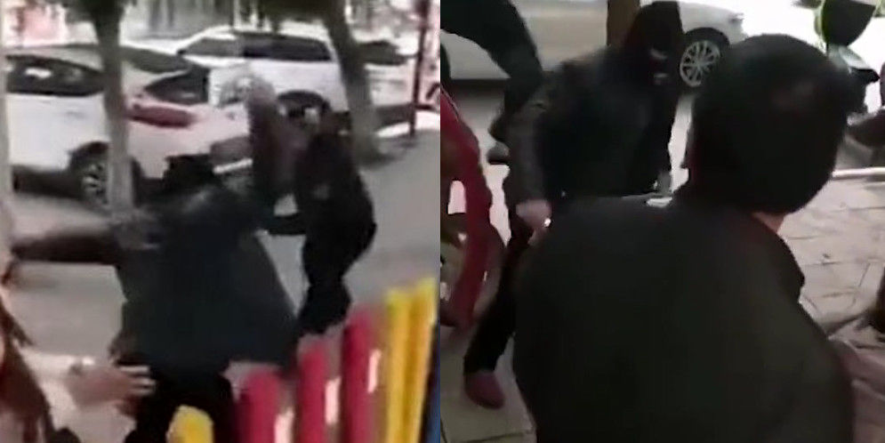 کتک خوردن بازیگر حین اجرای نقش در خیابان!