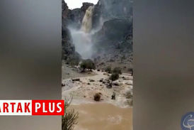 خروش آبشار فصلی در «نورآباد»