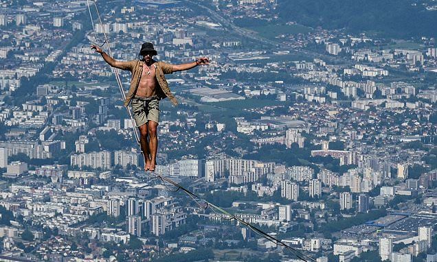 فستیوال هیجان انگیز راه رفتن روی طناب در فرانسه