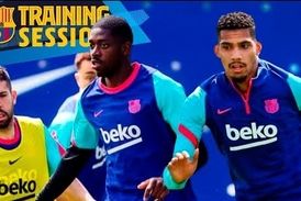 تمرینات آماده سازی بازیکنان بارسلونا