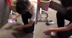 تنبیه عجیب دانش آموز به دلیل استفاده از موبایل در کلاس!