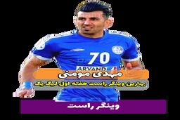 مهدی مومنی؛ بهترین وینگر راست هفته اول لیگ یک 