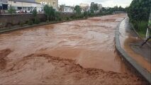 خیابان‌های تبریز را سیل گرفت