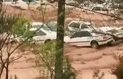 فیلم جدید از لحظه وقوع سیل در شیراز 