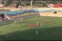 گل اول نساجی به پرسپولیس توسط محمدعباس زاده