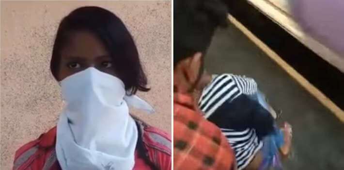 خوش شانسی محض دختر نوجوان در سقوط از قطار تندرو!