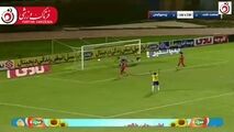  گل اول صنعت نفت به پرسپولیس با گل به خودی عجیب حامد لک 