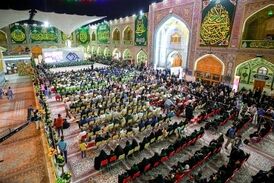 مراسم رونمایی از گلدسته مرمت شده حرم مطهر علوی