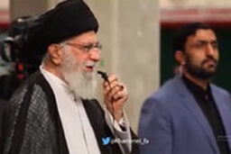 سخنان کوتاه اما مهم رهبر انقلاب در جمع جوانان عزادار