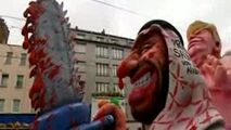 آدمک‌های ترامپ و بن سلمان در کارناوال آلمانی‌ها