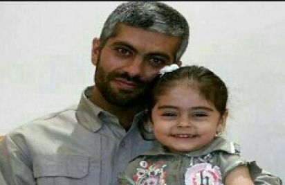آخرین بوسه‌های شهید مدافع حرم بر صورت دختر سه ساله‌اش