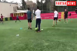 تنیس فوتبال با حضور گل محمدی،بیرانوند،منصوریان و میثاقی