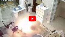 فرار دو کودک  از حادثه انفجار اسکوتر برقی!
