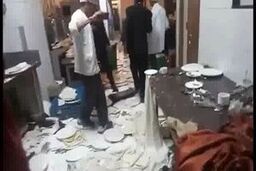 بزن بزن در مراسم عروسی بر سر غذا 