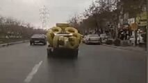 حمل بار نامتعارف با پراید!