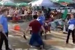 حمله قصاب با ساتور به ماموران!