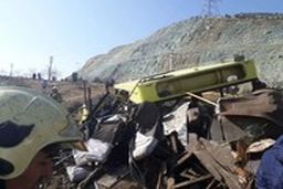  وضعیت امدادرسانی به قربانیان حادثه واژگونی اتوبوس در دانشگاه آزاد