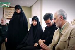 حضور سردار سلیمانی در منزل شهید خوش‌لفظ