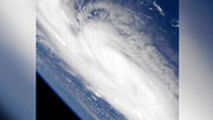 طوفانی در اقیانوس اطلس از نگاه ایستگاه فضایی