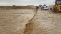 مسدود شدن جاده نیمروز هیرمند بر اثر سیلاب