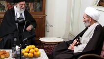 حضور رهبر معظم انقلاب در منزل حضرت آیت‌الله مجتبی تهرانی