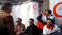 حضور بازیگران در سینما آزادی برای جمع آوری کمک به سیل‌زدگان