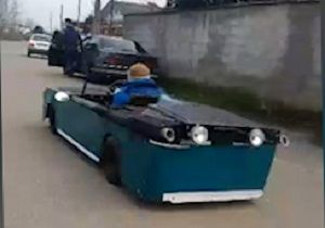 ساخت خودروی جالب و دست‌ساز توسط جوان گیلانی