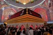 ضریح مطهر امیرالمومنین(ع) سیاه‌پوش شد