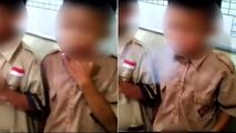 تنبیه عجیب دانش آموزان سیگاری در اندونزی!