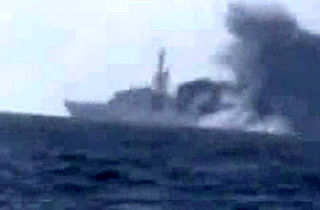 هدف قرار گرفتن کشتی جنگی سعودی در سواحل جیزان!