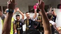 فیلم/  شادی بازیکنان هوادار در رختکن پس از برتری برابر چوکا