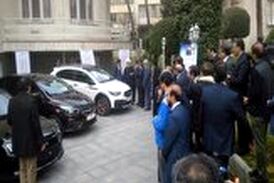 روحانی و جهانگیری پشت فرمان خودروی جدید ایرانی