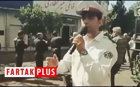 مداحی مأمور راهنمایی و رانندگی در عزاداری امام حسین(ع)!
