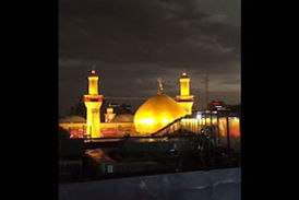 لحظه‌ی اذان مغرب در کربلای معلی