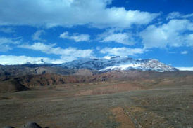 نمای زیبا و برفی از جاده "لامان"