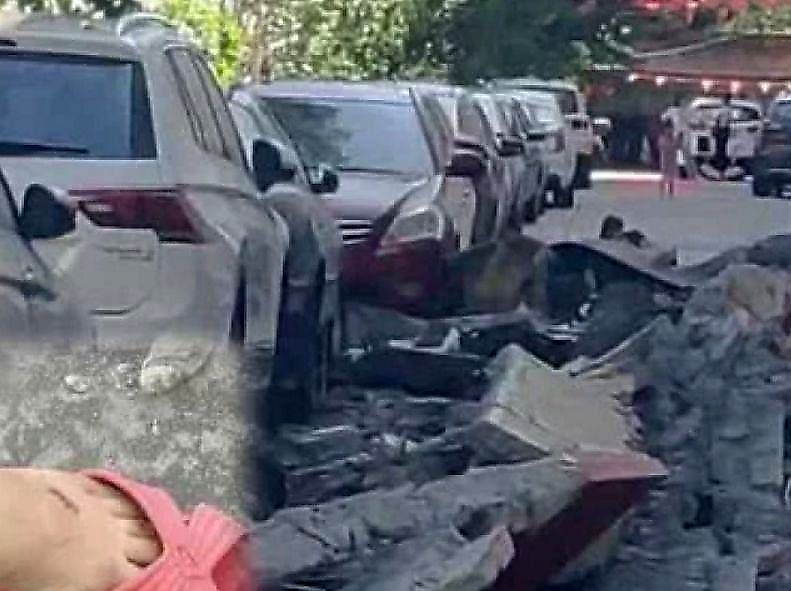 فرو ریختن ناگهانی دیوار خانه و نجات معجزه آسای زن چینی