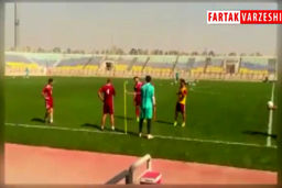 لحظاتی از تنیس فوتبال پرسپولیسی ها در تمرین