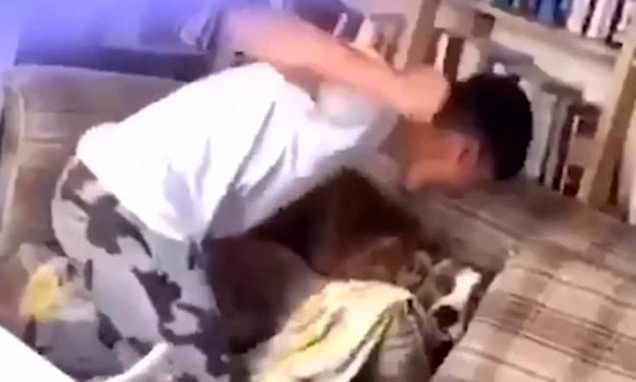 ضرب و شتم وحشیانه سگ توسط جوان انگلیسی!