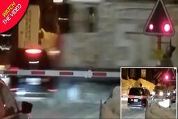 زنده ماندن معجزه آسای سرنشینان خودرو در تصادف با قطار