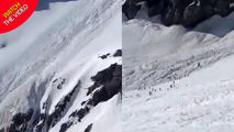 مدفون شدن ده‌ها اسکی باز در کوه های آلپ!