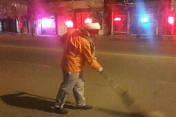 طلاب گنابادی در آستانه شب یلدا رفتگر شدند