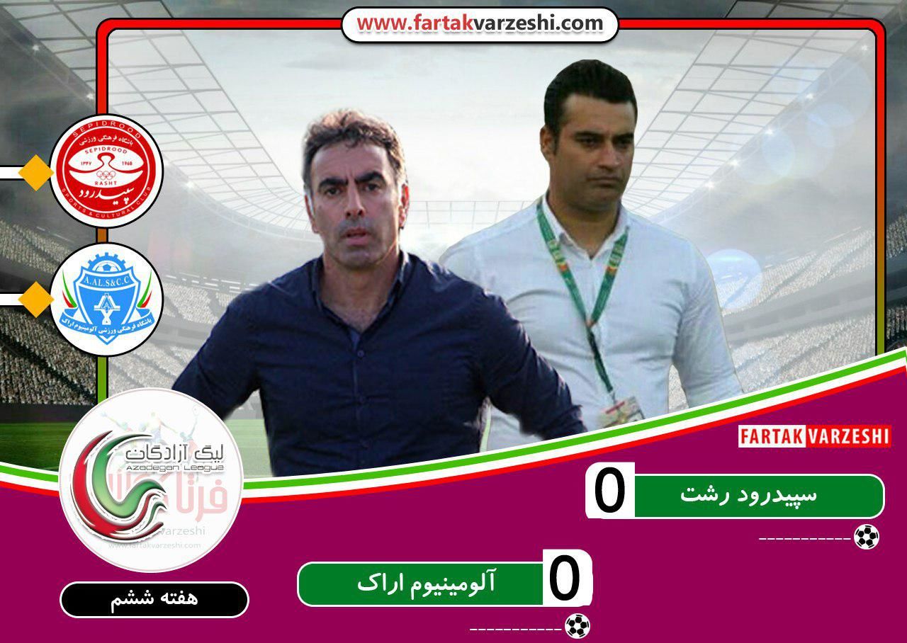 خلاصه بازی سپیدرود رشت 0 - 0 آلومینیوم اراک