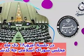 در جلسه امروز 18دی ماه مجلس شورای اسلامی چه گذشت؟صفرتا صد در چهار دقیقه+فایل صوتی 