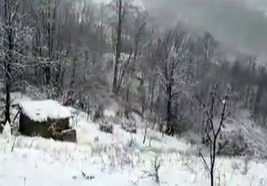 تماشای طبیعت برفی در ارتفاعات اولنگ